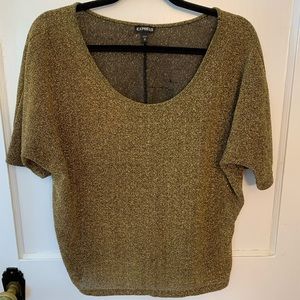 Express Gold Shimmer Top